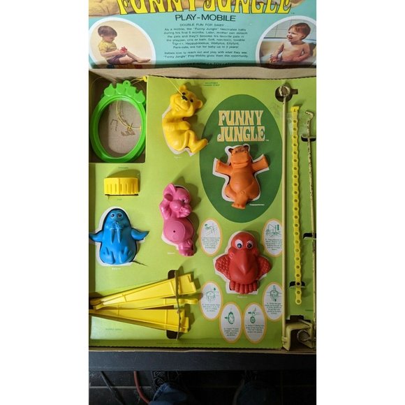 Vintage 1972 general mills fun jungle play-mobile Crib Mobile in the box rare! - Picture 6 of 12
